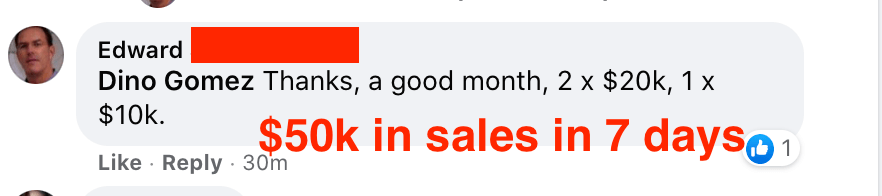 50k sales review